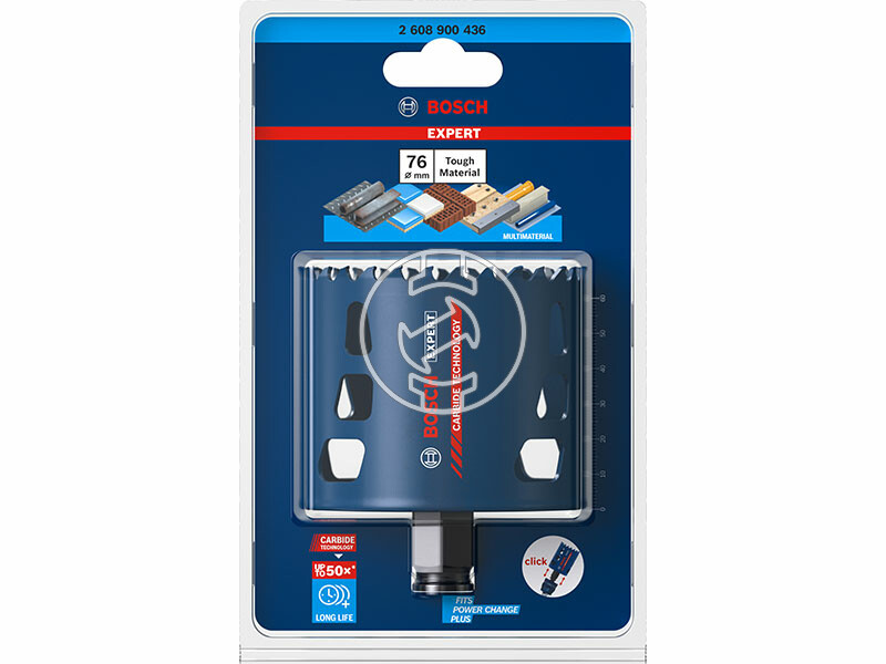 EXPERT Tough Material keményfémfogú körkivágó, 76 mm , 76 x 60 mm