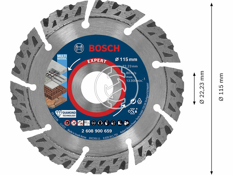 EXPERT Universal gyémánt vágótárcsa, 115 x 2,2 mm, 22,23 mm