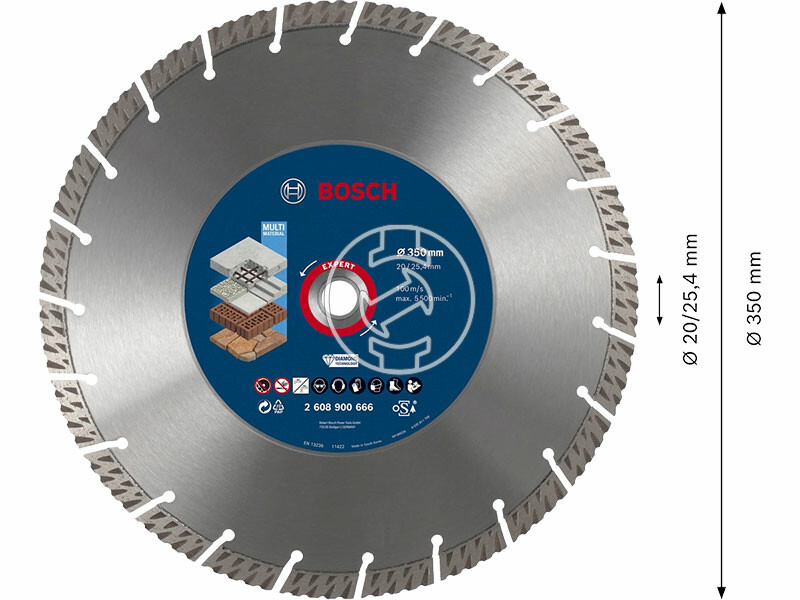 EXPERT Universal gyémánt vágótárcsa, 350 x 3,3 mm, 20/25,4 mm