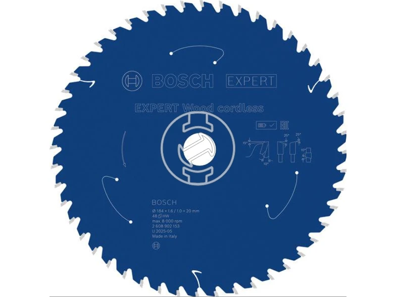 Bosch EXPERT Wood körfűrészlap 184 x 20 x 1.6 mm, T48