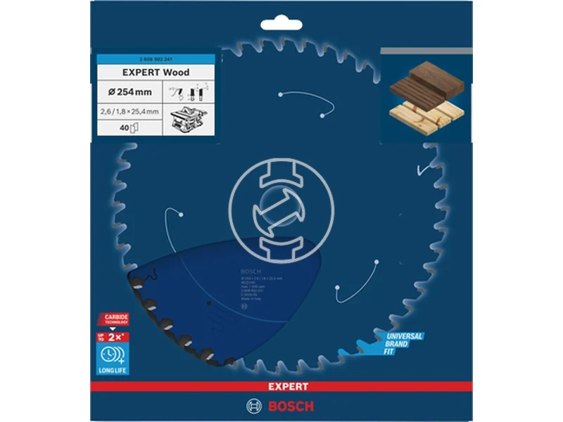 Kép: EXPERT Wood Korfureszlap 254x25.4x2.61.8x40T.webp