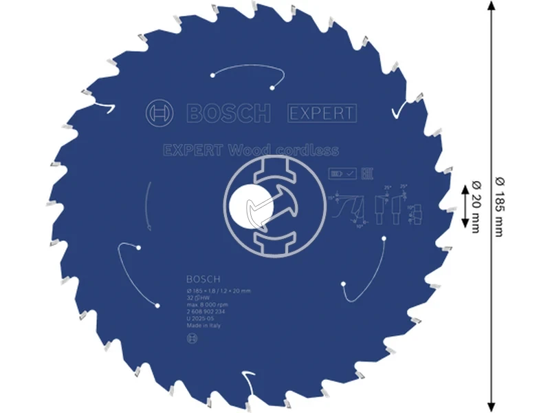 Kép: EXPERT Wood Korfureszlap Akkus 185x20x1.81.2x32T.webp