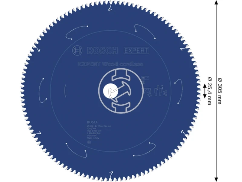 Kép: EXPERT Wood Korfureszlap Akkus 305x25.4x2.21.6x120T.webp