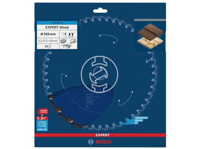 Bosch EXPERT Wood körfűrészlap 250 x 30 x 3.2 mm, T22
