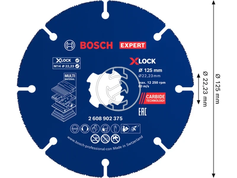 Kép: EXPERT X-LOCK 10db Karbid Multi vagotarcsa 125mm.webp
