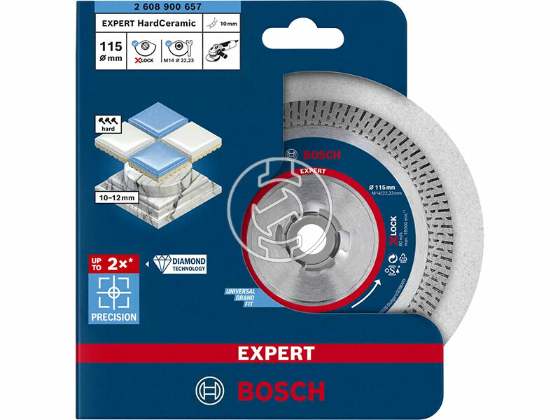 EXPERT X-LOCK Gyémánt vágótárcsa Best for Hard Ceramic, 115 x 22,23 x 1,8 x 10 mm, X-LOCK