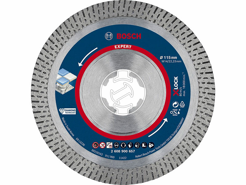 EXPERT X-LOCK Gyémánt vágótárcsa Best for Hard Ceramic, 115 x 22,23 x 1,8 x 10 mm, X-LOCK