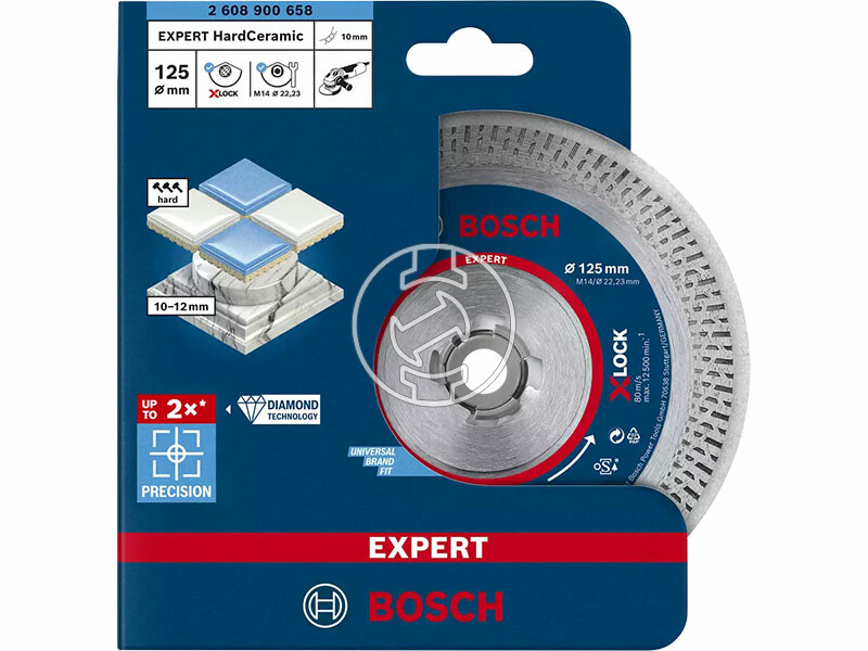 EXPERT X-LOCK Gyémánt vágótárcsa Best for Hard Ceramic, 125 x 22,23 x 1,8 x 10 mm, X-LOCK
