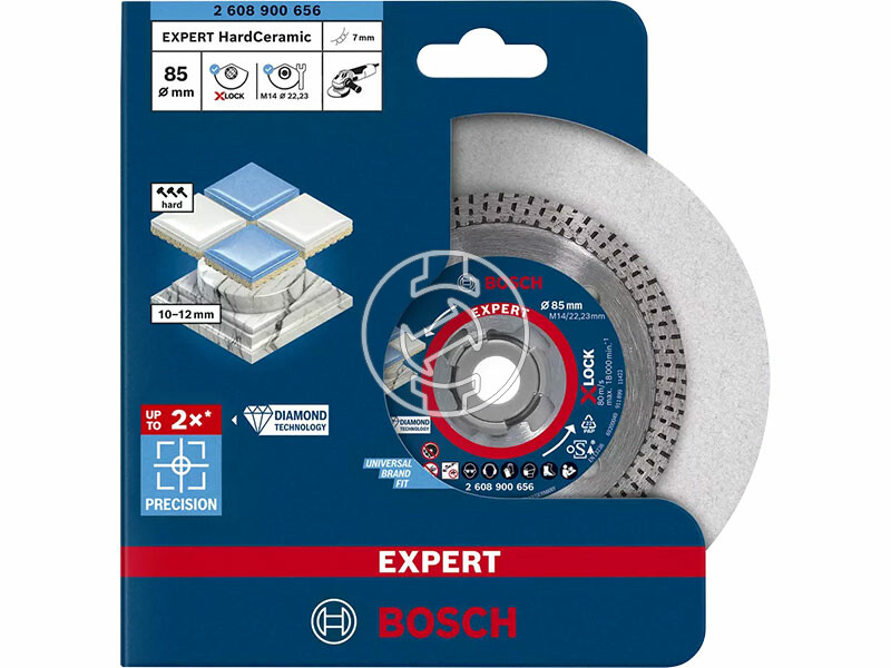 EXPERT X-LOCK Gyémánt vágótárcsa Best for Hard Ceramic kisméretű szögletes kivágásokhoz, 85 x 22,23
