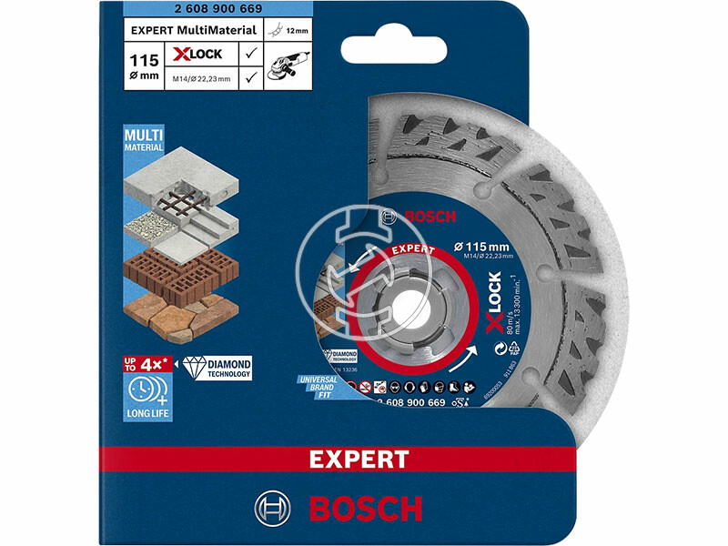EXPERT X-LOCK Gyémánt vágótárcsa Best for Universal, 115 x 22,23 x 2,2 x 12 mm, X-LOCK
