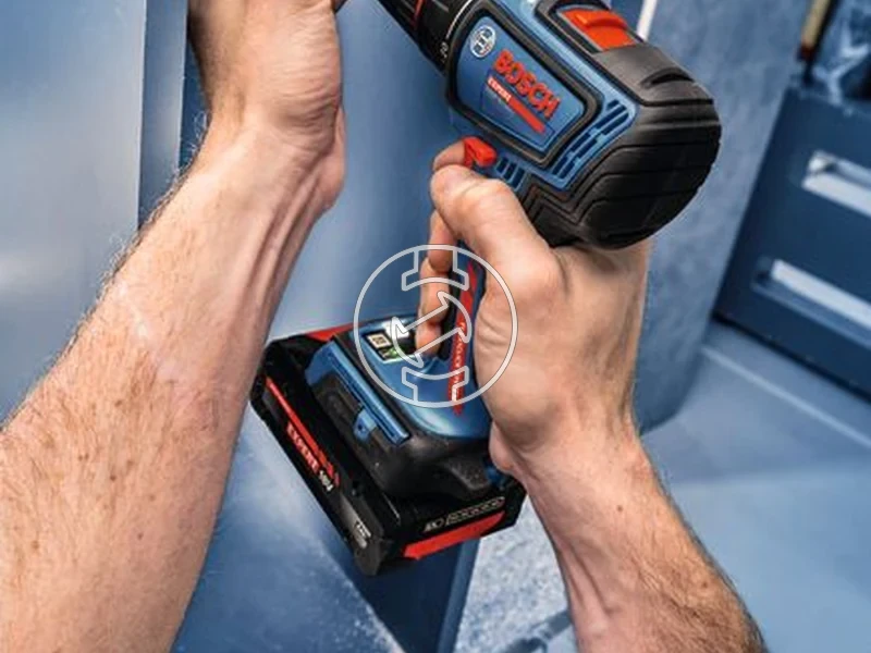 Kép: EXSR18V-90FC akkus furo-csavarozo EXBA 2x40 Ah akkuval GAL 12V18V-80 toltovel GFA 18-M GFA 18-W GFA 18-E GFA 18-H melysegutkozo L-Boxx-ban.webp