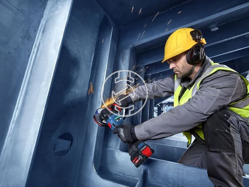 Kép: EXWS18V-15S akkus sarokcsiszolo 125mm 2xEXBA18V-80 akkuval EXAL18V-160 toltovel L-Boxx-ban.webp