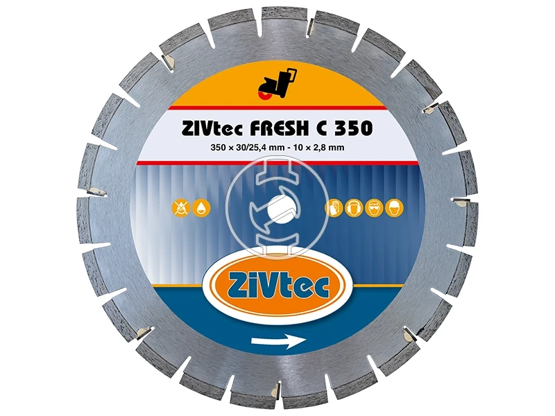 ZIVtec PRO FC350 gyémánt vágótárcsa 350 x 25,4 mm