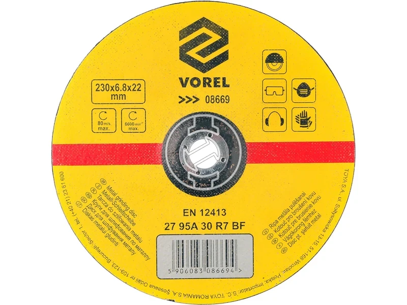 Kép: Fem csiszolokorong 230 x 68 x 22 mm sarokcsiszolohoz.webp