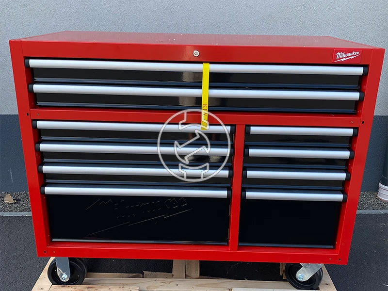 Milwaukee 36 inch/117 cm 10 fiókos acél szerszámos kocsi (újracsomagolt)