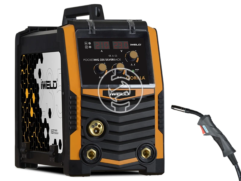 Iweld GORILLA POCKETMIG 235 SILVERBACK fogyóelektródás védõgázas inverteres hegesztõ 50 - 210 A | 230 V