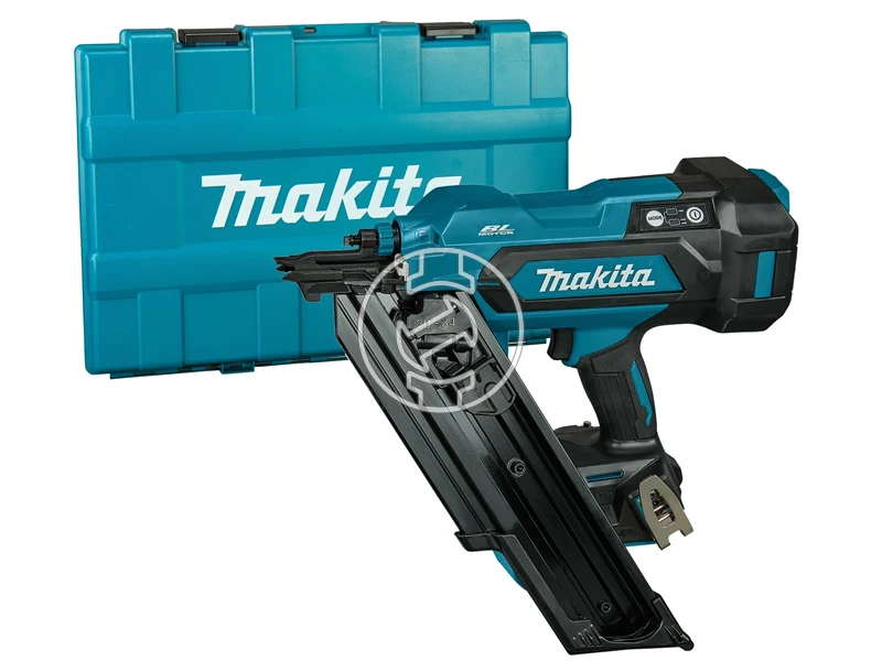 Makita DBN900ZK akkus finiselő szegező 18 V | 50 - 90 mm | Átmérő 2,9 - 3,3 mm | 30 ° | Szénkefementes | Akku és töltő nélkül | Kartondobozban