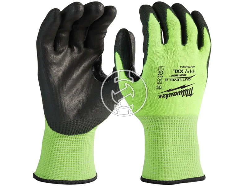 Hi-Vis Vágásbiztos kesztyű 3/C  - XXL/11 - 12 pár