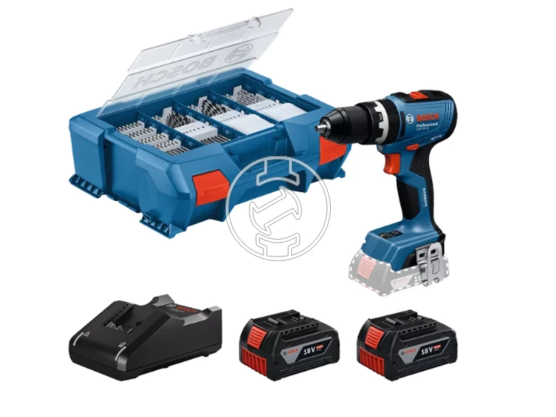 Bosch GSB 18V-65 akkus ütvefúró-csavarozó 2x4Ah ProCORE, GAL 18V-40, L-Case