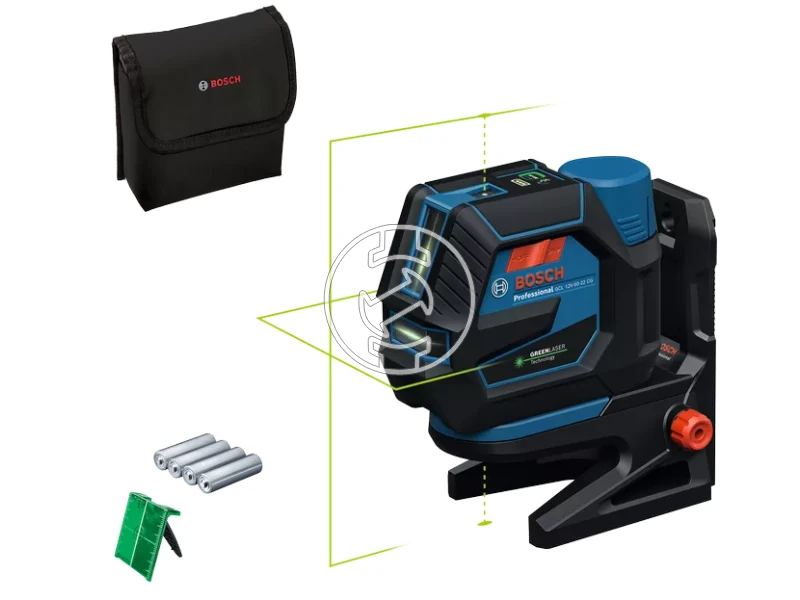 Bosch GCL 12V-50-22 CG pont- és vonallézer RM20 + AA1 + 4x1.5V LR6 AA