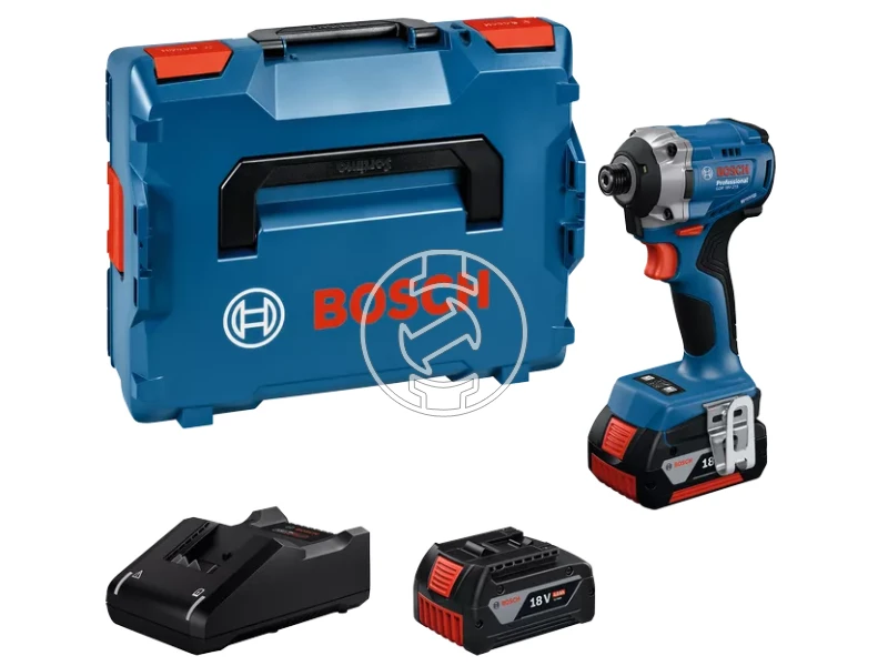 Bosch GDR 18V-215 akkus ütvecsavarozó bitbefogással 2x4Ah, GAL 18V-40, L-Boxx