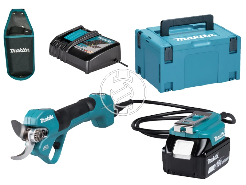 Makita DUP180T001 akkus metszõolló 18 V | 30 mm | Szénkefementes | 1 x 5 Ah akku + töltõ | Kartondobozban