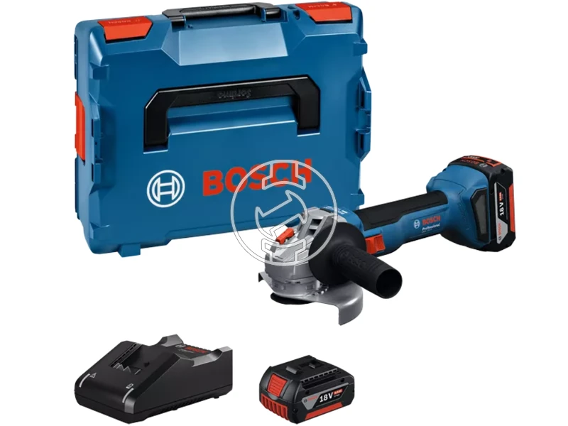 Bosch GWS 18V-8 125mm akkus sarokcsiszoló 2x5Ah, GAL1840, L-Boxx