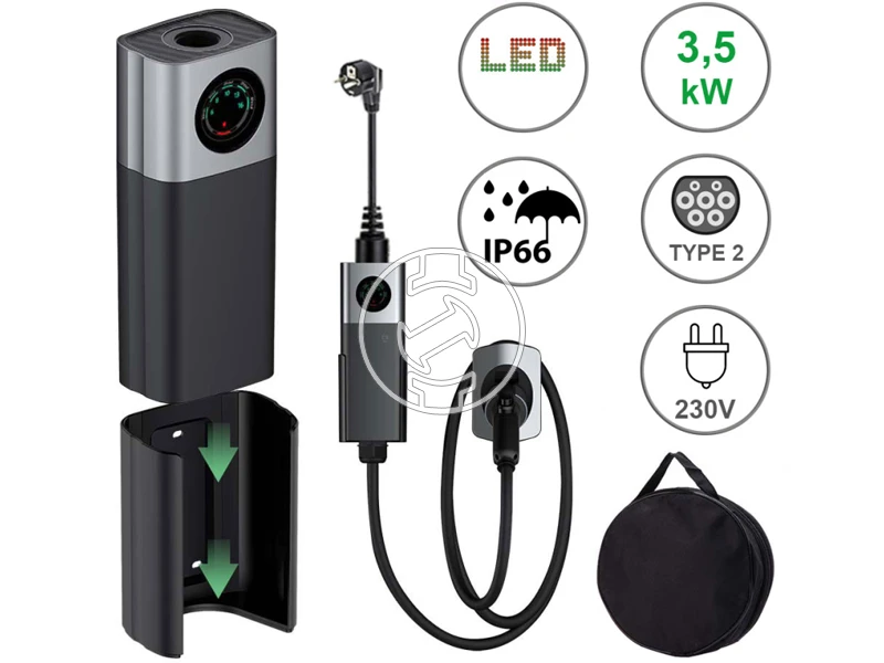 Mastroweld Q20 elektromos autó töltő 3.5kW, Type2