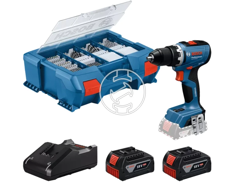 Bosch GSR 18V-65 akkus fúrócsavarozó tokmányos 2x4Ah ProCORE, GAL 18V-40, L-Case