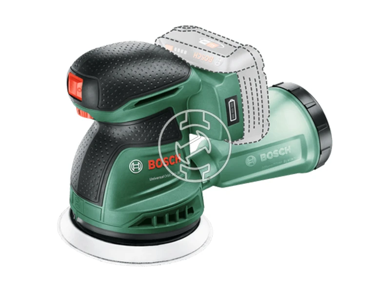 Bosch UniversalOrbit 18V-20 akkus excentercsiszoló 1x2Ah, AL18V20