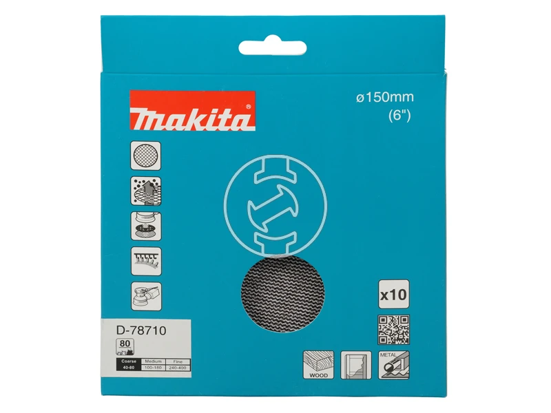 Makita tépőzáras csiszolóháló rezgőcsiszolóhoz D 150mm A80 10db