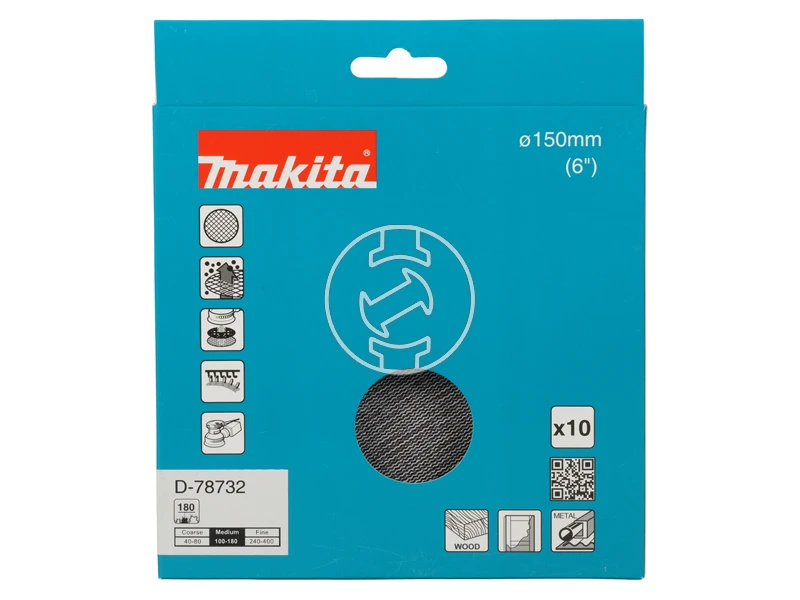 Makita tépőzáras csiszolóháló rezgőcsiszolóhoz D 150mm A180 10db