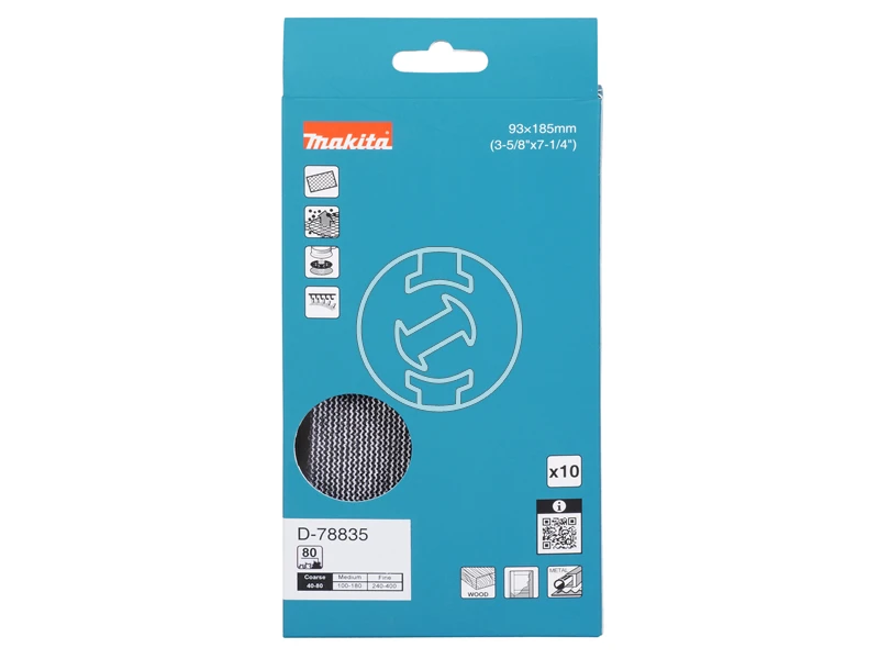 Makita tépőzáras csiszolóháló rezgőcsiszolóhoz 93x185mm A80 10db