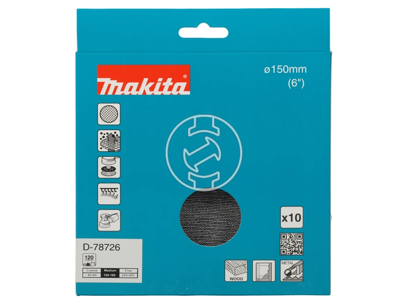 Makita tépőzáras csiszolóháló rezgőcsiszolóhoz D 150mm A120 10db