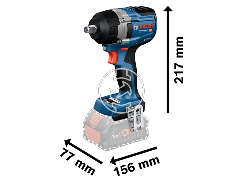 Bosch GDS 18V-750 C akkus ütvecsavarozó 18 V | 270 Nm/380 Nm/750 Nm | 1/2 inch | Szénkefementes | 2x5 Ah akku + töltő | L-Boxx-ban