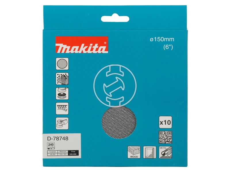 Makita tépőzáras csiszolóháló rezgőcsiszolóhoz D 150mm A240 10db