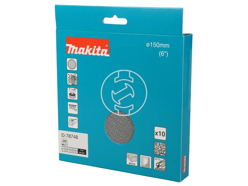 Makita tépőzáras csiszolóháló rezgőcsiszolóhoz D 150mm A240 10db