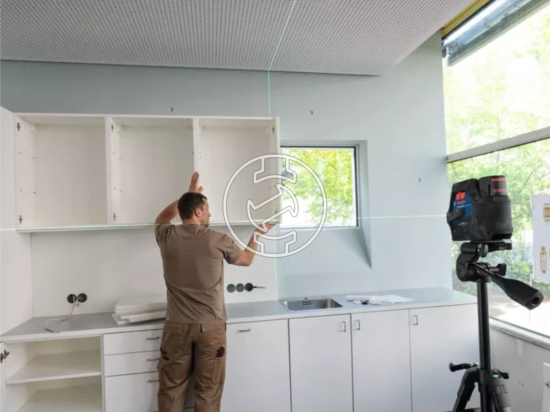 Bosch GCL 12V-50-22 CG pont- és vonallézer RM20 + 1x2Ah + GAL 12V-40 + L-Boxx