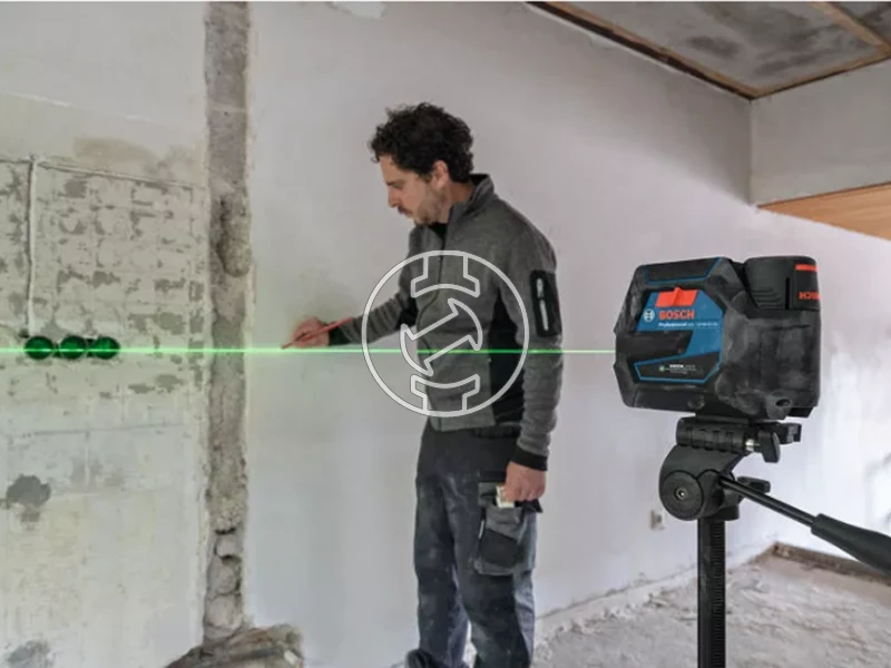 Bosch GCL 12V-50-22 CG pont- és vonallézer RM20 + 1x2Ah + GAL 12V-40 + L-Boxx