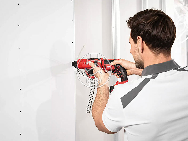 Flex DW 45 18.0-EC 2.5 Set akkus csavarbehajtó mélységütközővel 18 V | Szénkefementes | 2 x 5 Ah akku + töltő | L-Boxx-ban