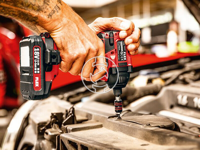 Flex ID 1/4 inch 18.0-EC C akkus ütvecsavarozó kartondobozban