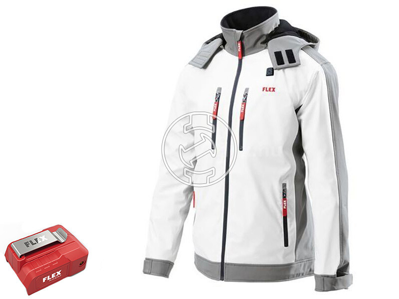Flex TJ White 10.8/18.0 L Men fűthető kabát + PS 10.8/18.0 átalakító