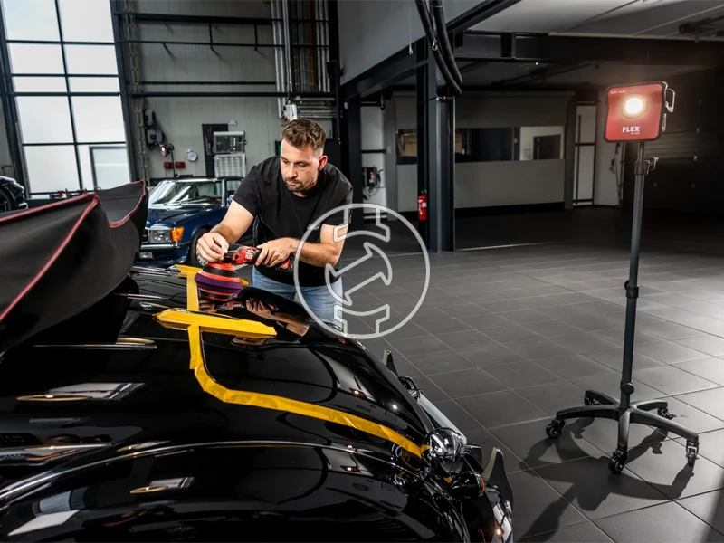 Flex XCE 8 150 18-EC Set akkus polírozógép 18 V | 150 mm | Szénkefementes | 2 x 5 Ah akku + töltő | Kartondobozban