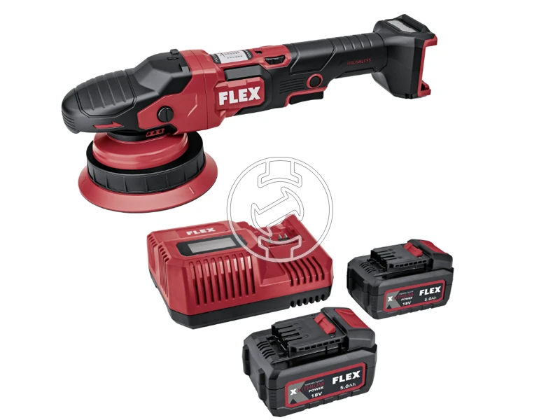 Flex XCE 8 150 18-EC Set akkus polírozógép 18 V | 150 mm | Szénkefementes | 2 x 5 Ah akku + töltő | Kartondobozban