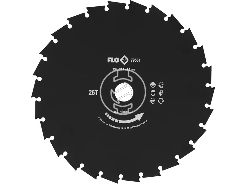 Kép: Flo fukasza penge 250 mm 254 mm 26T.webp