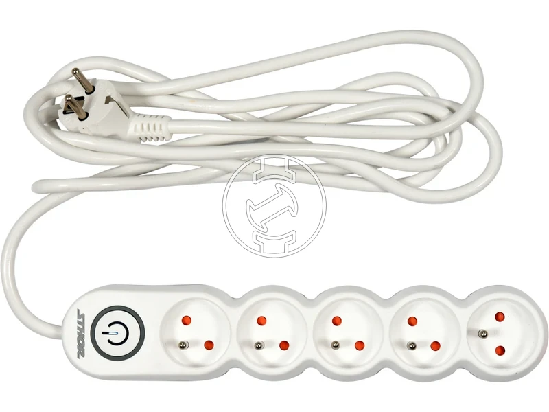 Kép: Foldelt hosszabbito eloszto 5 aljzat 3 m kabel.webp