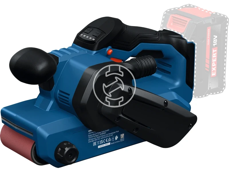 Kép: GBS18V-75 akkus szalagcsiszolo akku es tolto nelkul kartondobozban.webp