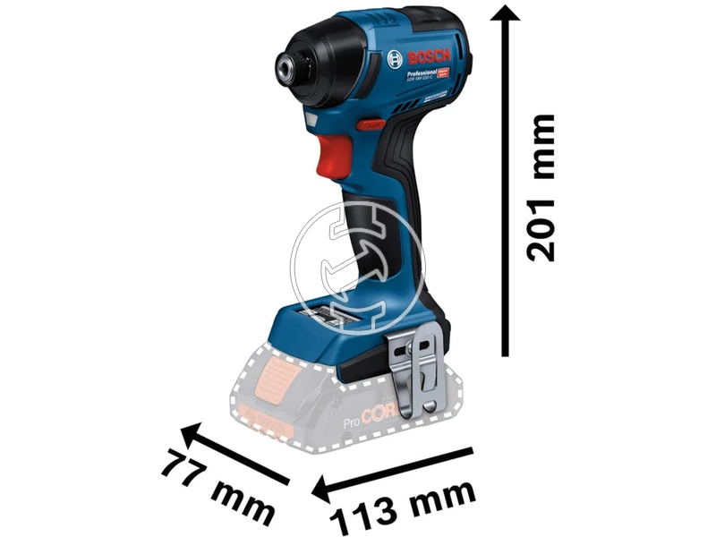 Bosch GDR 18V-220 C akkus ütvecsavarozó bitbefogással + 2 x 5,0Ah; GAL 18V-40; CoMo; L-Boxx