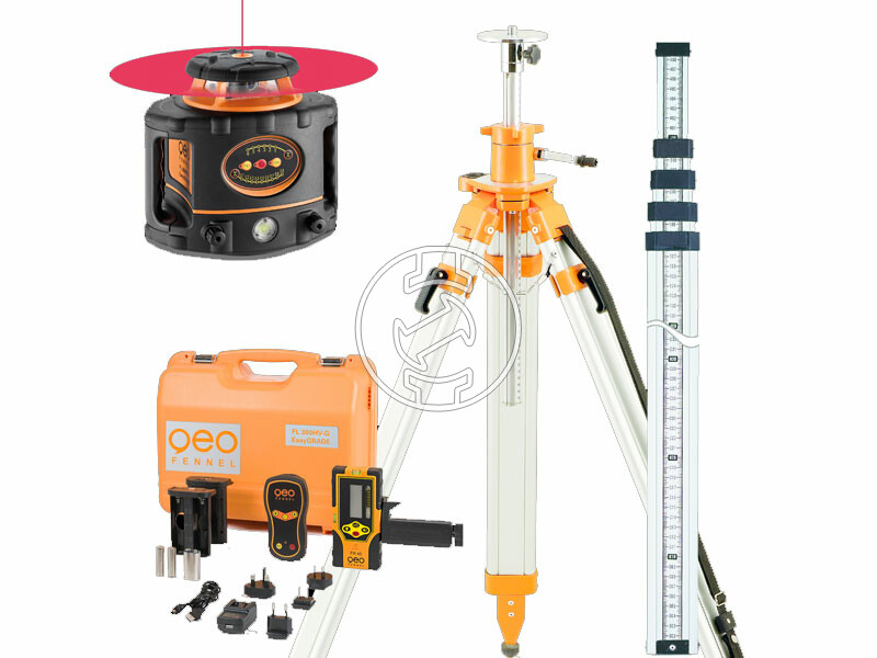Geo-Fennel FL 300HV-G Zöld forgólézer Hatósugár jelfogóval: 0 - 600 m | Akku és töltővel | Kartondobozban