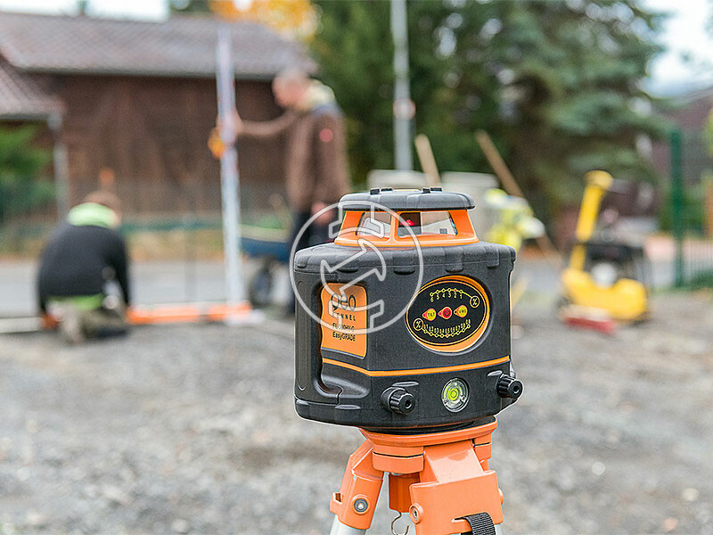 Geo-Fennel FL 300HV-G Zöld forgólézer Hatósugár jelfogóval: 0 - 600 m | Akku és töltővel | Kartondobozban